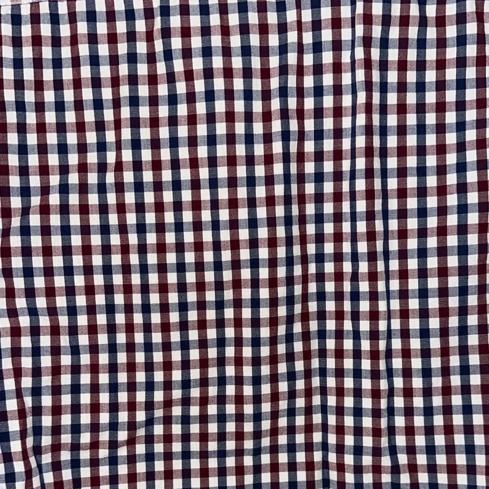 J. Crew Men's Checkered Button Down Shirt - Red and Navy